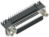 09683535613 HARTING D-Sub 25 Way Right Angle Through Hole D-sub Connector Socket, 2.77mm Pitch, with 4-40 UNC Screwlocks