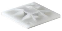 151-10906-qm40a-pa66-na HellermannTyton Self Adhesive Natural Cable Tie Mount 40 mm x 40mm, 8.4mm Max. Cable Tie Width