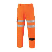 rt46ortm Portwest RT46 Orange Hi Vis Trouser Strain Resistant 80 cm 34 in Leg Length 33in