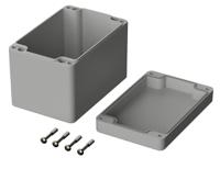02226000 Bopla Euromas Series Grey Polycarbonate Enclosure, IP65, Flanged, Grey Lid, 120 x 80 x 85mm
