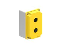 lpzm2a5 Lovato Yellow Plastic LPZM Empty Control Station - 2 Hole 22.5mm Diameter