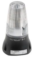 leda125-01 Moflash LEDA125 Series Clear Sounder Beacon, 24 V, IP65, Wall Mount, 90dB at 1 Metre