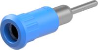 643011-23 Staubli Blue Socket Test Socket, Solder Termination, 25A, 30V ac, Nickel Plating