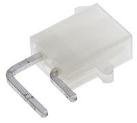39-30-1020 Molex Mini-Fit Jr Series Right Angle Through Hole PCB Header, 2 Contact(s), 4.2 mm Pitch, 2 Row, Shrouded