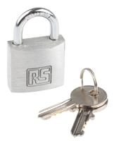 827-4417 RS PRO Key Aluminium Safety Padlock, 5mm Shackle, 27mm Body