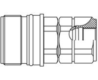 qhpa56-g4x8-c Parker Steel Female Hydraulic Quick Connect Coupling, BSP 3/4 Female