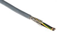 827-4158 RS PRO Control Cable, 4 Cores 0.5 mm² 20 AWG, 50 m, Screened Stranded, Grey Polyvinyl Chloride Sheath