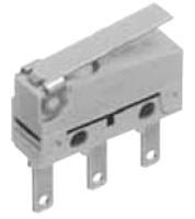 abs141151 Panasonic Short Hinge Lever Micro Switch, Solder Terminal, 100 mA @ 30 V dc, SP-CO, IP50