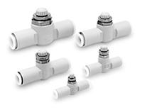 as2001fg-06 SMC AS Series Tube Speed Controller, 6mm Tube Inlet Port x 6mm Tube Outlet Port