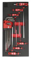 833-5913 RS PRO 15 piece L, T Metric Hex Key Set, 1.5 → 10, 2 → 6mm