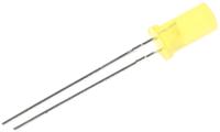 l-483ydt Kingbright2.1 V Yellow LED 5mm Through Hole, Cylindrical L-483YDT