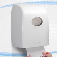 6959 Aquarius Plastic White Wall Mounting Towel Dispenser, 436mm x 252mm x 331mm