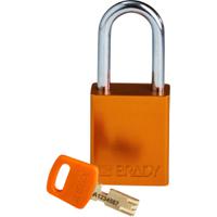150263 Brady LOTO-99 Key Weatherproof Aluminium Padlock, 6.35mm Shackle, 38.00mm Body