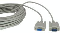 rnd-765-00027 D-sub cable, 15 m Beige 9-Pin M/F