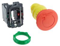 xb5as8445 Schneider Electric Harmony, Red, Twist to Reset 40mm Mushroom Head Emergency Button