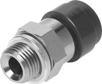 qs-v0-g14-6 Festo Straight Threaded Adaptor, G 1/4 Male to Push In 6 mm, Threaded-to-Tube Connection Style, 186316