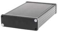 1455l1601bk Hammond 1455 Series Black Aluminium Enclosure, IP54, Black Lid, 160 x 103 x 30.5mm