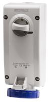 5613283 Scame Switchable IP67 Industrial Interlock Socket 2P+E, Earthing Position 6h, 32A, 250 V