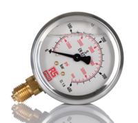 231-0196 RS PRO G 1/4 Analogue Pressure Gauge 400bar Bottom Entry 63mm Outside Diameter