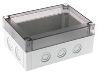pcm-15075-t-enclosure Fibox Grey Polycarbonate Enclosure, IP66, IP67, Clear Lid, 180 x 130 x 75mm