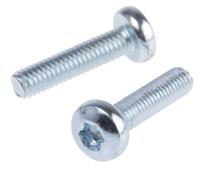 482-8032 RS PRO Torx M6 Pan Steel Machine Screws x 25.0mm
