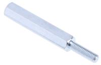 806-6629 RS PRO Standoff, M3 x M3 Thread, 25mm Body, Steel, Male/Female, 10mm Stud
