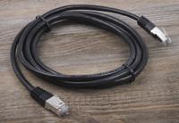 411-245 RS PRO, 2m Cat6, Black RJ45 to Male RJ45 Male, S/FTP Shielded, Terminated PVC Sheath