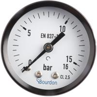 mat2-f20b24 Bourdon Analogue Pressure Gauge 16bar Back Entry 50mm Outside Diameter