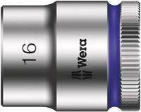 05003561001 Wera 3/8 in Drive 16mm Standard Socket, 6 point, 30 mm Overall Length
