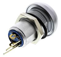 ipr1sad0los105 APEM Illuminated Push Button Switch, Latching, Panel Mount, 12.9mm Cutout, SPST, Red LED, 24V dc, IP67