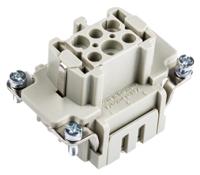09330062716 HARTING Heavy Duty Power Connector Insert, 10A, Female, Han ES Series, 6 Contacts