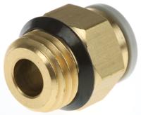 kq2h08-u02a SMC Pneumatic Straight Threaded-to-Tube Adapter, Uni 1/4 Male, Push In 8 mm