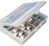 ppms Jubilee 32 Piece Zinc-Plated Mild Steel Worm Drive Hose Clip Kit, 9.5 → 12mm and 30 → 40mm Inside Diameter