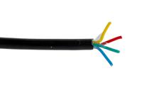 236-9260 RS PRO Multi-Core Industrial Cable, 4 Cores, 0.22 mm², Unscreened, 100 m, Black Polyvinyl Chloride Sheath