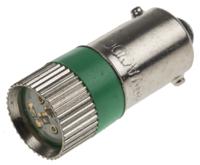 209-670 RS PRO Green LED Indicator Lamp, 48V ac/dc, BA9s Base, 10mm Diameter, 70/70mcd