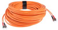 738-8499 RS PRO ST to ST Duplex Multi Mode OM1 Fibre Optic Cable, 62.5/125μm, Orange, 30m