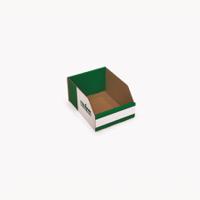 a2015 Kbins Cardboard Recycle Bin, 200mm x 150mm x 100mm, Green, White