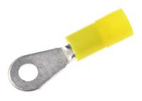 239-4098 RS PRO Insulated Ring Terminal, M2 Stud Size, 0.2mm² to 0.5mm² Wire Size, Yellow