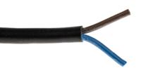 491-908 RS PRO 2182Y 0.75 mm² 2 Core Power Cable, H03VV-F, Black PVC, 100m