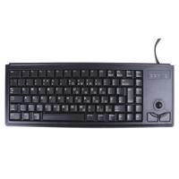 g84-4400lpbgb-2 Cherry Wired PS/2 Compact Trackball Keyboard, QWERTY (UK), Black