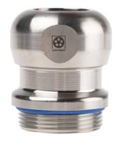53806728 Lapp SKINTOP Series Metallic Stainless Steel Cable Gland, M32 Thread, 11mm min., 21mm max., IP68, IP69