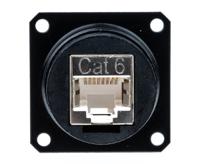 ipt0218-rj45-1f7 Glenair IPT Series Female RJ45 Connector, Panel Mount, Cat6 Straight