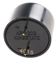 754-1996 RS PRO 86dB Through Hole Continuous Internal Piezo Buzzer, 24.5 (Dia.) x 16mm, 3V dc Min, 20V dc Max
