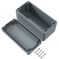 02081608 Rose Polyester Standard Series Grey Glass Fibre Reinforced Polyester Enclosure, IP66, IK08, Grey Lid, 160 x 75 x 75.5mm