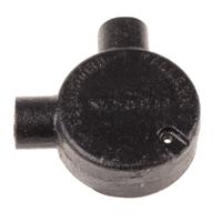 228-693 RS PRO Angle Box, Conduit Fitting, 20mm Nominal Size, Steel, Black