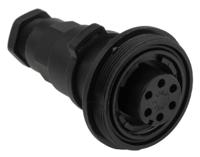 px0740s07 Bulgin Circular Connector, 6 Contacts, In-Line, Standard Connector, Socket, Female, IP68, Standard Buccaneer Series