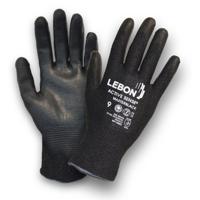 masterblack7 Lebon Protection MASTERBLACK Black Polyethylene Cut Resistant Gloves, Size 7, Polyurethane Coating