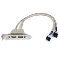 usbplatelp StarTech.com USB 2.0, Female 5 Pin IDC to Female USB A, 480Mbps