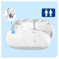 682000 Tork White Plastic Toilet Roll Dispenser, 156mm x 221mm x 398mm