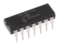 pic16f1704-ip Microchip, 8 bit PIC, PIC16F1704 Microcontroller, 32 MHz, 7kB FLASH, 14-Pin PDIP